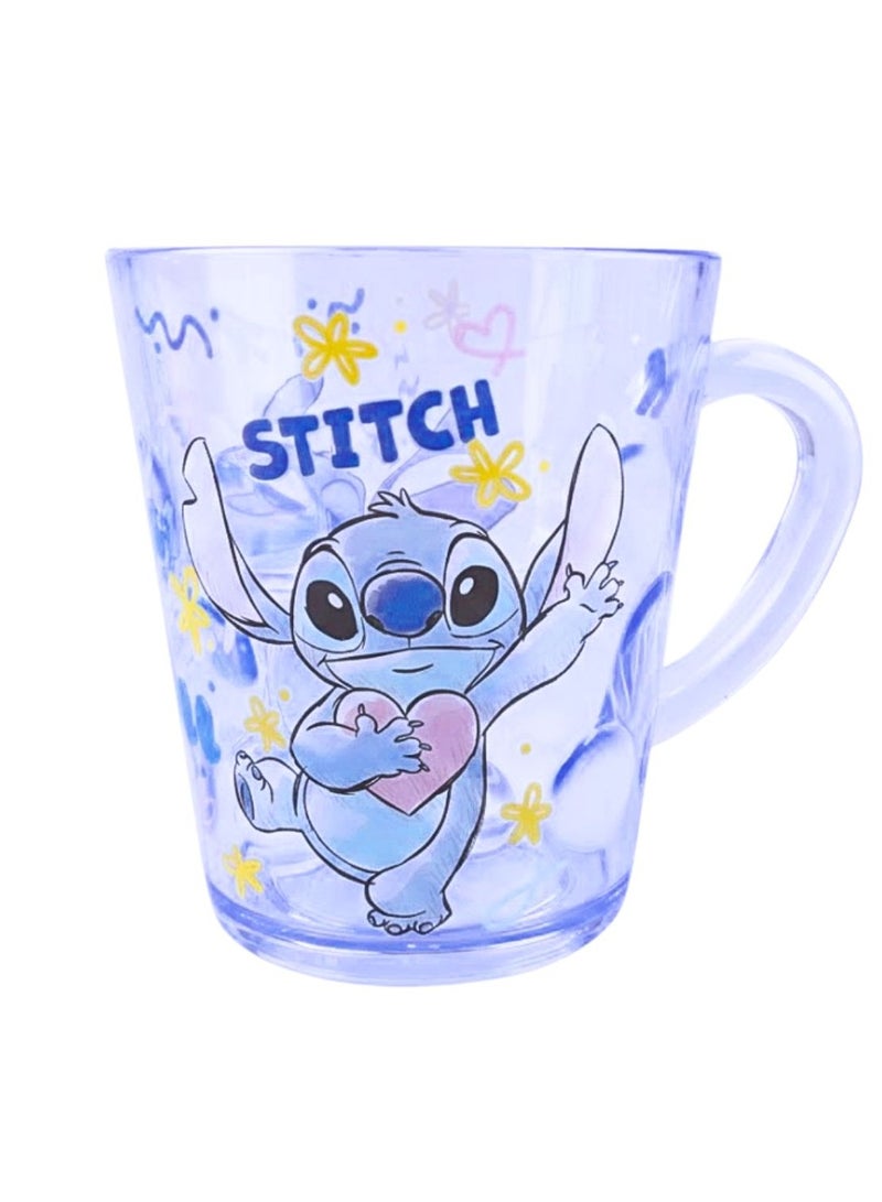 Disney Stitch Kids Plastic Cup 260ml | BPA-Free Cartoon Drinking Cup | Reusable Water, Juice & Milk Cup for Children - Image 1
